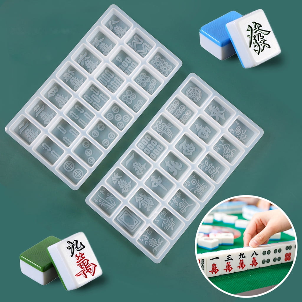 GENEMA Mahjong Dice Epoxy Resin Casting Mold Resin Silicone Molds for DIY Craft Project
