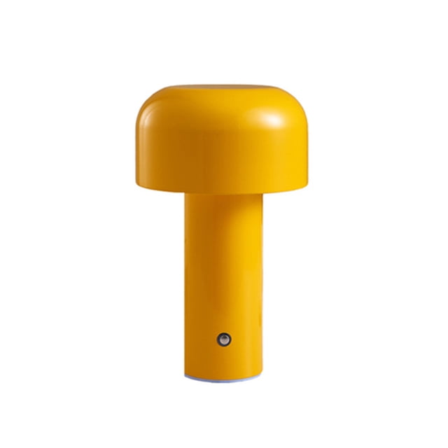 Matsuzay Lámpara de con forma de seta, luz LED de noche táctil, pantalla acrílica recargable por USB, barra inferior antideslizante de Iluminación y accesorios Amarillo