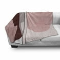 thumbnail image 3 of Bridal Shower Soft Flannel Fleece Blanket, Bride in Wedding Dress on Pink Backdrop with Veil Celebration Image, Cozy Plush for Indoor and Outdoor Use, 70" x 90", Pale Pink and White, by Ambesonne, 3 of 6