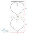 thumbnail image 5 of 25 Units Acrylic Keychains Heart Center Hole 1/8" Thick – Clear or Solid Color – (Size 3") Made in USA, 5 of 5