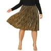 Agnes Orinda Juniors Plus Size Halloween Party Metallic Sparkle Sequin Skirt