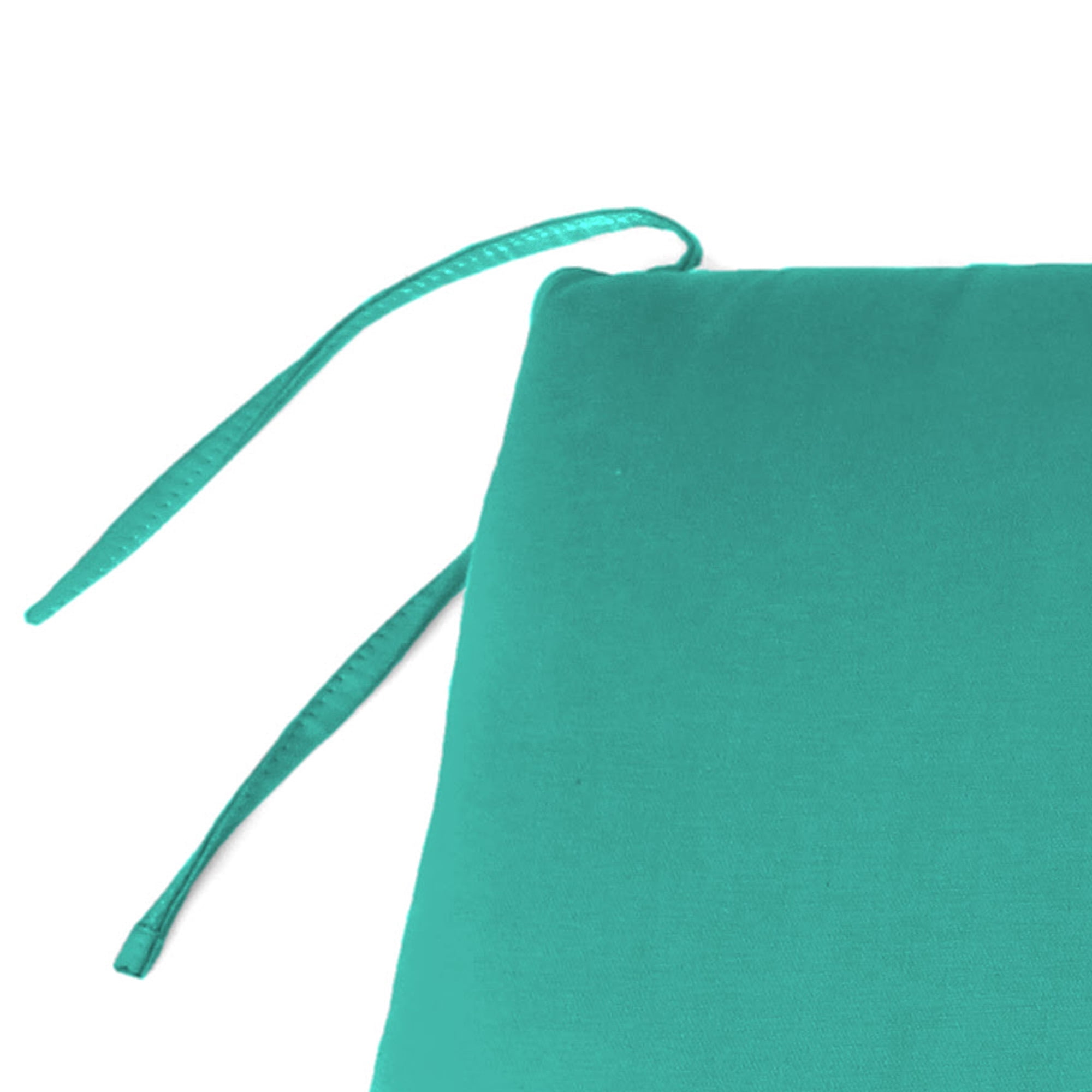 Jordan Manufacturing 41" x 17" Blue Turquoise Solid Rectangular Outdoor Settee Swing Bench Cushion with Ties