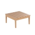 thumbnail image 4 of WestinTrends Ashore Outdoor Coffee Table, 32 Inch All Weather Poly Lumber Adirondack Patio Coffee Table Square Low Table, Teak, 4 of 5