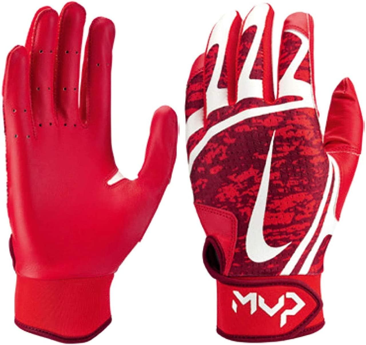 Nike Women's Hyperdiamond Edge Batting Gloves 2019 (Red/White, Large
