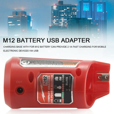 

Source Fit Portable USB Battery Charger and Source Fit for 48-59-1201 N12 USB Adapter-Red