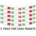 thumbnail image 1 of Papel picado Fiestas Patrias | Guirnaldas | enramado | 5 tiras de 5 metros | diseño de Heroes de La Independencia | plastico picado patrio | colores verde, blanco y rojo, 1 of 5