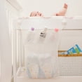 thumbnail image 2 of Bath Toy Organizer Bathroom Toy Storage Mesh Bag With 2 Suction Cups, 2 of 8