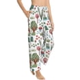 thumbnail image 3 of Kdxio Women's Comfy Stretch Frog and Forest PlantsPrint Drawstring Pajama Pants-Medium, 3 of 9