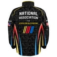 thumbnail image 3 of Men's Checkered Flag Sports Black NASCAR  Full-Snap Nylon Uniform Jacket, 3 of 3