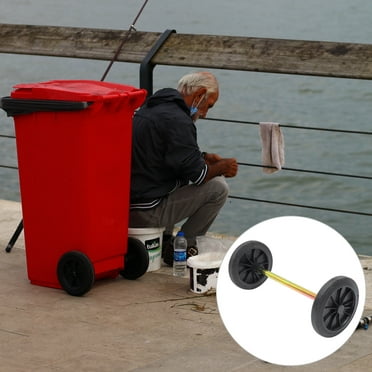 Sparsain 1 Set Outdoor Trash Can with Thick Wheels and Hollow Shaft, Durable Trash Pulley