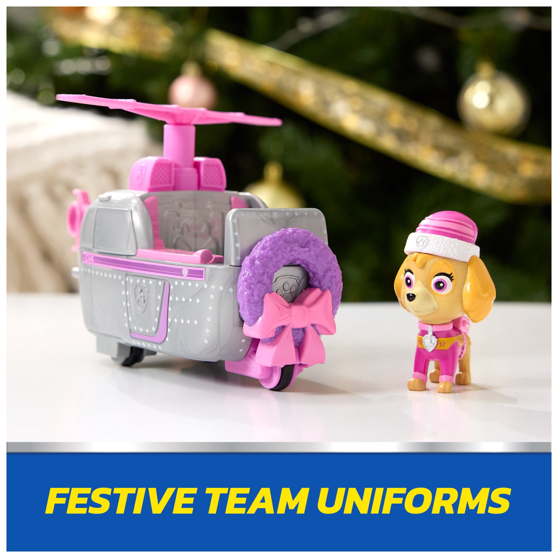 PAW Patrol Holiday Vehicle Bundle - Chase, Marshall, Skye & 3 Holiday-themed Vehicles, for Kids 3+