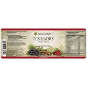PCS MATRIX - Lower PSA Levels for Healthy Prostate - 100% Natural Ingredients: Saw Palmetto, Rabdosia, Scute, Plantago Focium, Chrysantaomum, Ganoderma, Lotus Seed - Vegan Capsules (60ct)