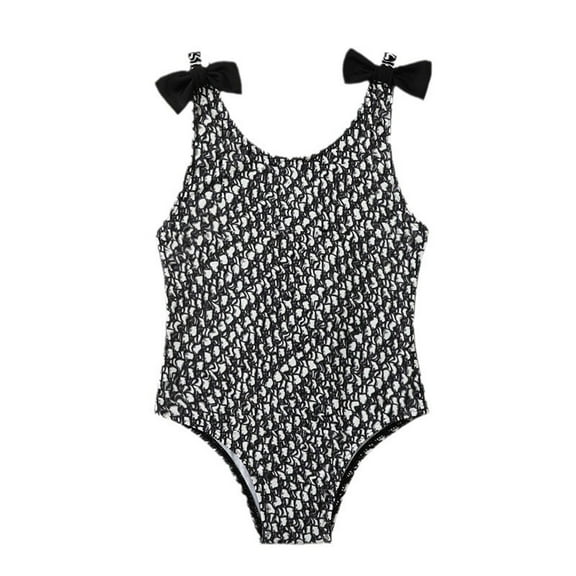 Toddler Girls One-Piece Swimsuit Bikini Set Swimwear Black,12-18M Girls One Piece Swimsuits