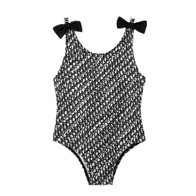 Girl Swimsuit One Piece Swimming Bathing Suit Quick Dry Ruffle Swimwear Bathing Suit 6-7 Years