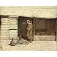 thumbnail image 2 of Mortimer Menpes 14x12 Black Ornate Wood Framed Double Matted Museum Art Print Titled: A Stall at Tangiers, 2 of 5