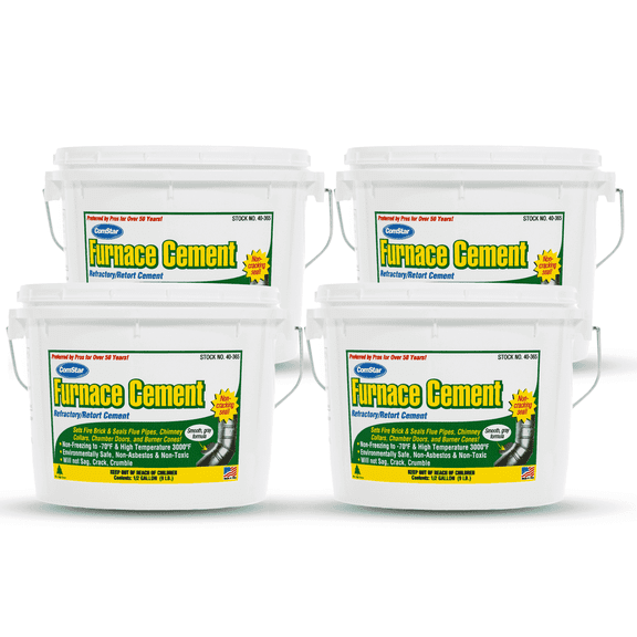 ComStar Furnace Cement 1/2 gal RTU Refractory & Retort, 3000F High Temp 4PC
