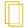 thumbnail image 1 of Unique Bargains Magnetic Sign Holder 8.5 x 11, 2 Pack Magnetic Display Frame A4 Magnetic Picture Frame for Refrigerator, Yellow, 1 of 7
