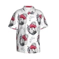 thumbnail image 2 of Balery Cute Poodle Dog Print Men's Hawaiian Shirts Short Sleeve Beach Shirt Relaxed Fit Vacation Button Down Shirts-3X-Large, 2 of 9