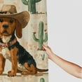 thumbnail image 3 of Autua Dog in Cowboy Hat and Cactus Bathroom Shower Curtain Set with Hooks 100% Polyester Fiber 36"x72, 3 of 7