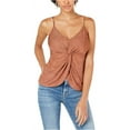 thumbnail image 1 of Blusa estilo jersey con parte delantera torcida para mujer de Socialite, rojo, extragrande, 1 of 2