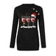 thumbnail image 4 of Tops cómodos con botones estampados navideños de manga larga y cuello redondo para mujer Fridja  fhghd1194, 4 of 4