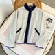 thumbnail image 1 of Chaquetas y abrigos casuales sin capucha de manga larga para mujer, chaqueta de forro polar holgada informal con retazos de terciopelo, abrigo para mujer, 1 of 5