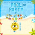 thumbnail image 2 of Pool Party Decoration Blue Beach Party Supplies Summer Sun Balloons for Luau Hawaii Beach Pool Party, 2 of 7