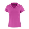 thumbnail image 2 of Women's Cutter & Buck  Pink Los Angeles Chargers Daybreak Eco Recycled V-Neck Polo, 2 of 3