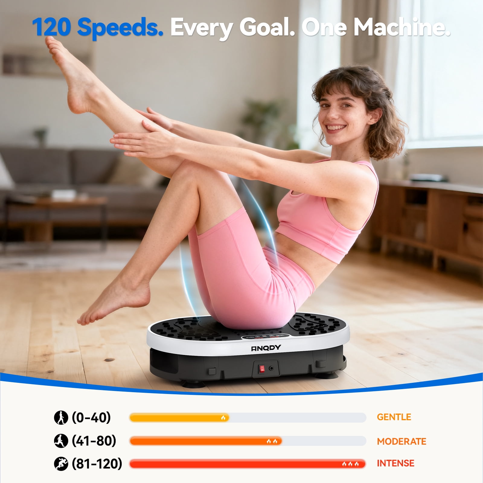 Anqdy Vibration Plate Exercise Machine Vibrating Plate For Home Gym Exercise Equipment