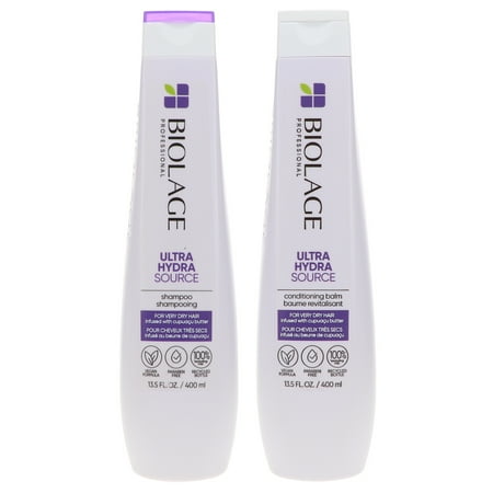 Matrix Biolage Ultra HydraSource Shampoo 13.5 oz & Biolage Ultra HydraSource Conditioning Balm 13.5 oz Combo Pack