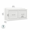 thumbnail image 2 of Woodland 40W Shoe Storage Bench with Doors in White Ash - Engineered Wood, 2 of 10