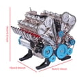 thumbnail image 2 of Modelo de motor de coche de resina de simulación, adorno de motor doméstico, decoración del hogar (8 cilindros), 2 of 7