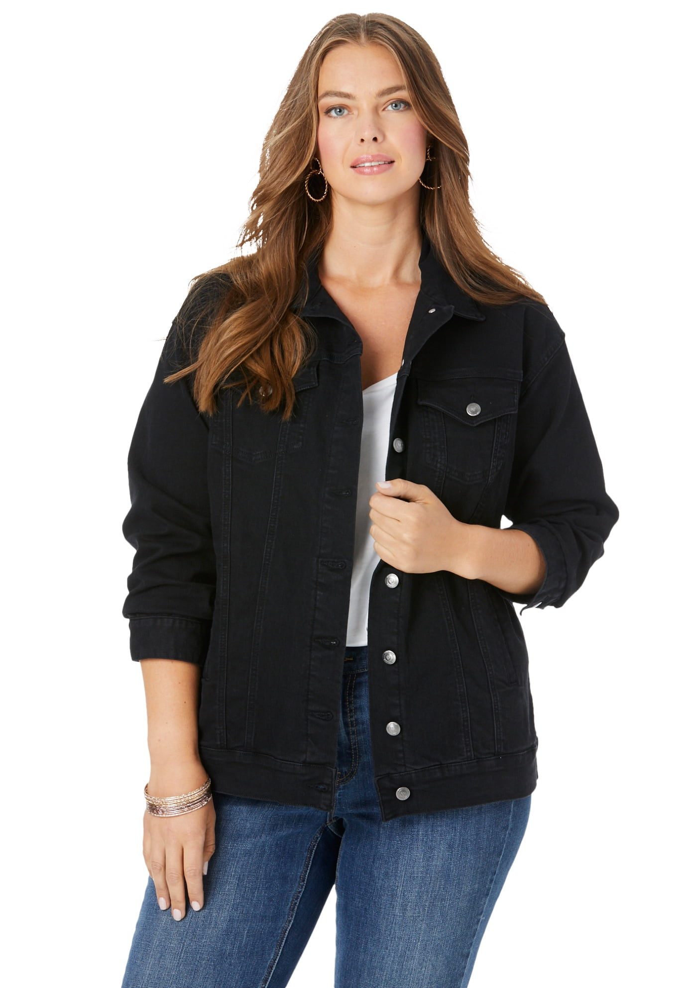 plus size boyfriend denim jacket