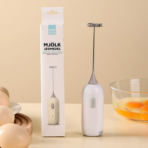 Batidor de huevos de mano de acero inoxidable | Utensilio manual de cocina rotatorio para hornear, batir huevos, mezclar leche, café y bebidas | Duradero, resistente al óxido, fácil de limpiar
