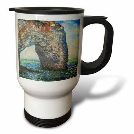 3drose, the Manneporte, Etretat Ii by Claude Monet 1886, 14oz Stainless Steel Travel Mug
