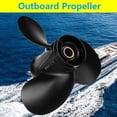thumbnail image 2 of 362B641080 compatible for Tohatsu compatible for 9.9-20 horsepower 9.25 x 9.8 Aluminum Outboard Propeller 14 Spline Tooth 3 Blades Standard Rotation Black, 2 of 6
