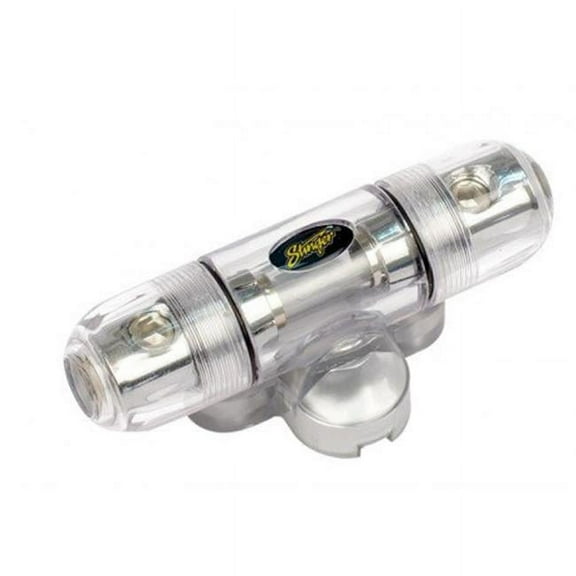 Stinger SPD5101 Premium Chrome Agu Fuse Holder 4 Or 8 Gauge Input And Output