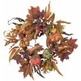 thumbnail image 1 of Nearly Natural 4924 Pumpkin and Berry Wreath, 24-Inch, Autumn, 1 of 2