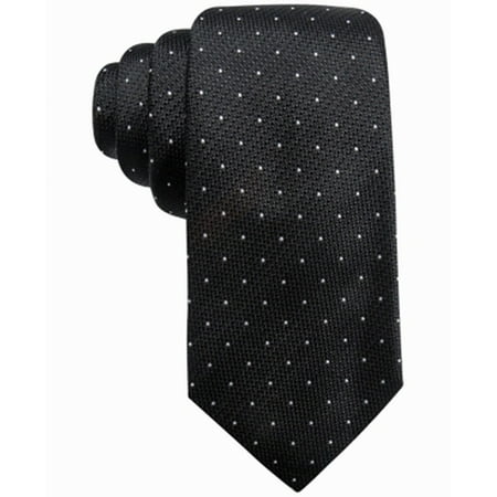 Circle Silk Tie - Tasso Elba White Parrino Polka Dot Men's Slim Neck Tie Silk