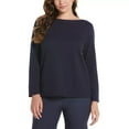 thumbnail image 6 of Rafaella Women's Bell Sleeve Boatneck Drapey French Terry Knit Top, 6 of 16
