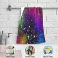thumbnail image 6 of Dreamtimes Galaxy Soft Hand Towels 2-Piece Absorbent Bath Towel Decorative Fingertip Towels for Bathroom Gym Spa Hotel Beach Swimming Pool,14.4" x 28.3", 6 of 7