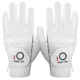 thumbnail image 1 of Amy Sport Guantes de golf para hombre, par de manos izquierda y derecha, agarre para la lluvia, Weathersof, sin sudor, agarres para todo tipo de clima, suaves, cómodos y transpirables (blanco M/grande, 1 of 1