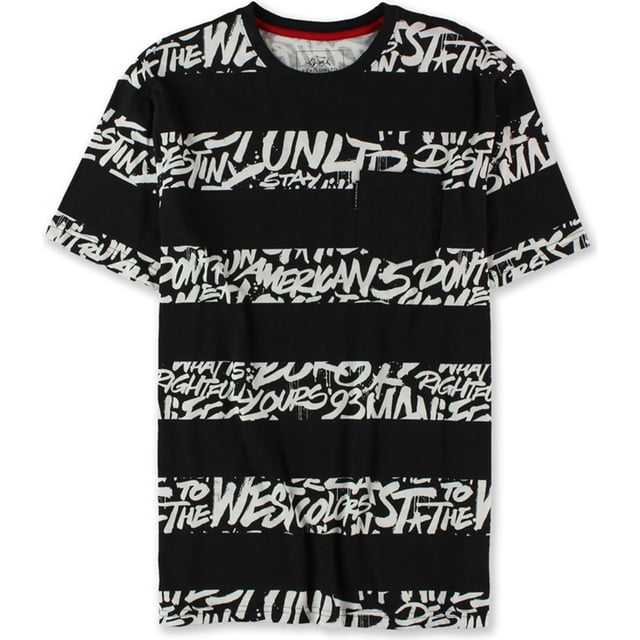 Ecko Unltd. Camiseta gráfica con diseño de rayas de graffiti para hombre, negra, pequeña