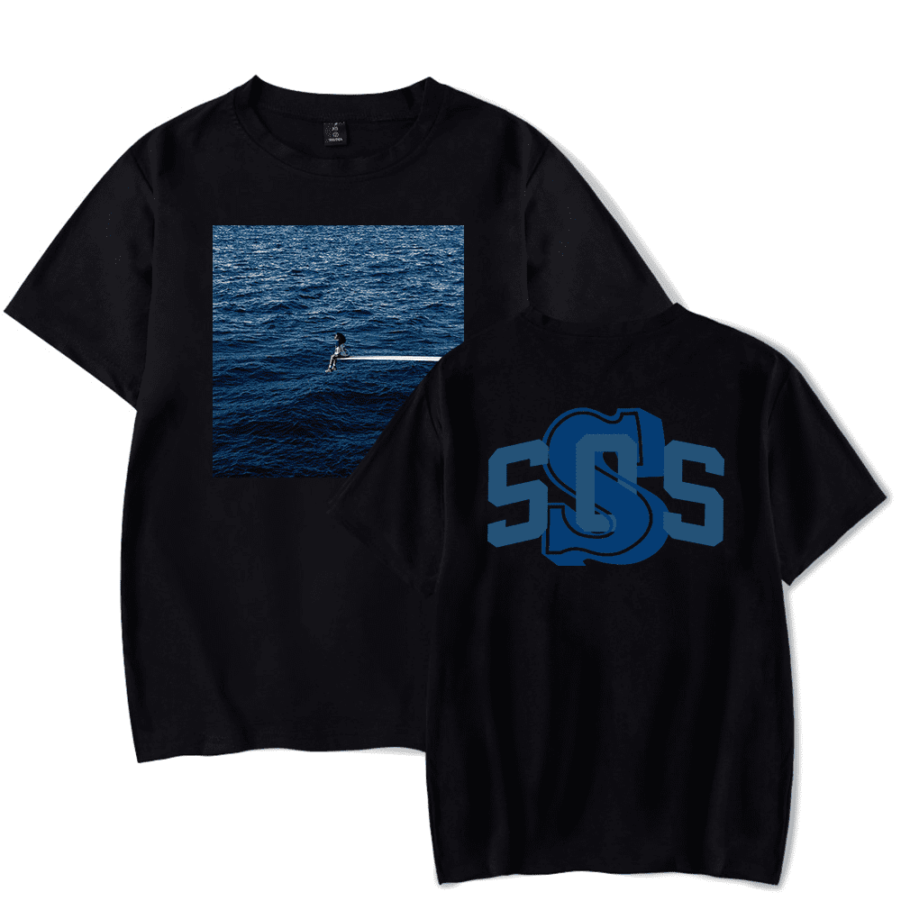 SZA Merch SOS Tour T-Shirt Black Short Sleeve Unisex Tee Shirt Women/men  Tops