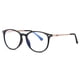 thumbnail image 1 of Moda Anti-luz azul Gafas Estilo literario Estudiantes Gafas de vidrio simple Marco de metal Irfora Negro brillante, 1 of 7