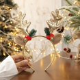 thumbnail image 1 of Diadema de astas de reno con campanas para Navidad, diadema con orejas de reno, regalos de Navidad, 2022, 1 of 4