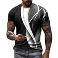 thumbnail image 2 of Nmnitkp Mens T-shirts Fashionable and Cool Men's Muscle T-Shirt Pleated Raglan Sleeve Bodybuilding Gym Tee Short Sleeve Fashion Workout Shirts Hipster Shirt （Plus Size）, 2 of 6