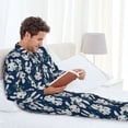 thumbnail image 6 of Lsque Cute Rabbit Pattern Long Sleeve Pajama Set for Men - Soft 2-Piece Sleepwear and Loungewear Set with Pockets, Comfy Nightwear-X-Large, 6 of 7