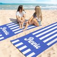 thumbnail image 3 of Personalized Beach Towel - Custom Microfiber Pool Towel - Personalize with Your Name - 30"x60" - Blue, 3 of 9