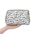 thumbnail image 4 of Naloa Fish Bones Leather Makeup Bag for Purse Travel, Portable Small Cosmetic Organizer for Women and Girls, Make up Bag with Zipper, 4 of 8